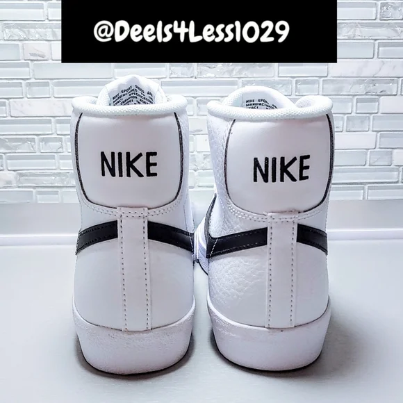 Nike Blazer Mid '77 Womens/Kids White Black Total Orange - Picture 4 of 7